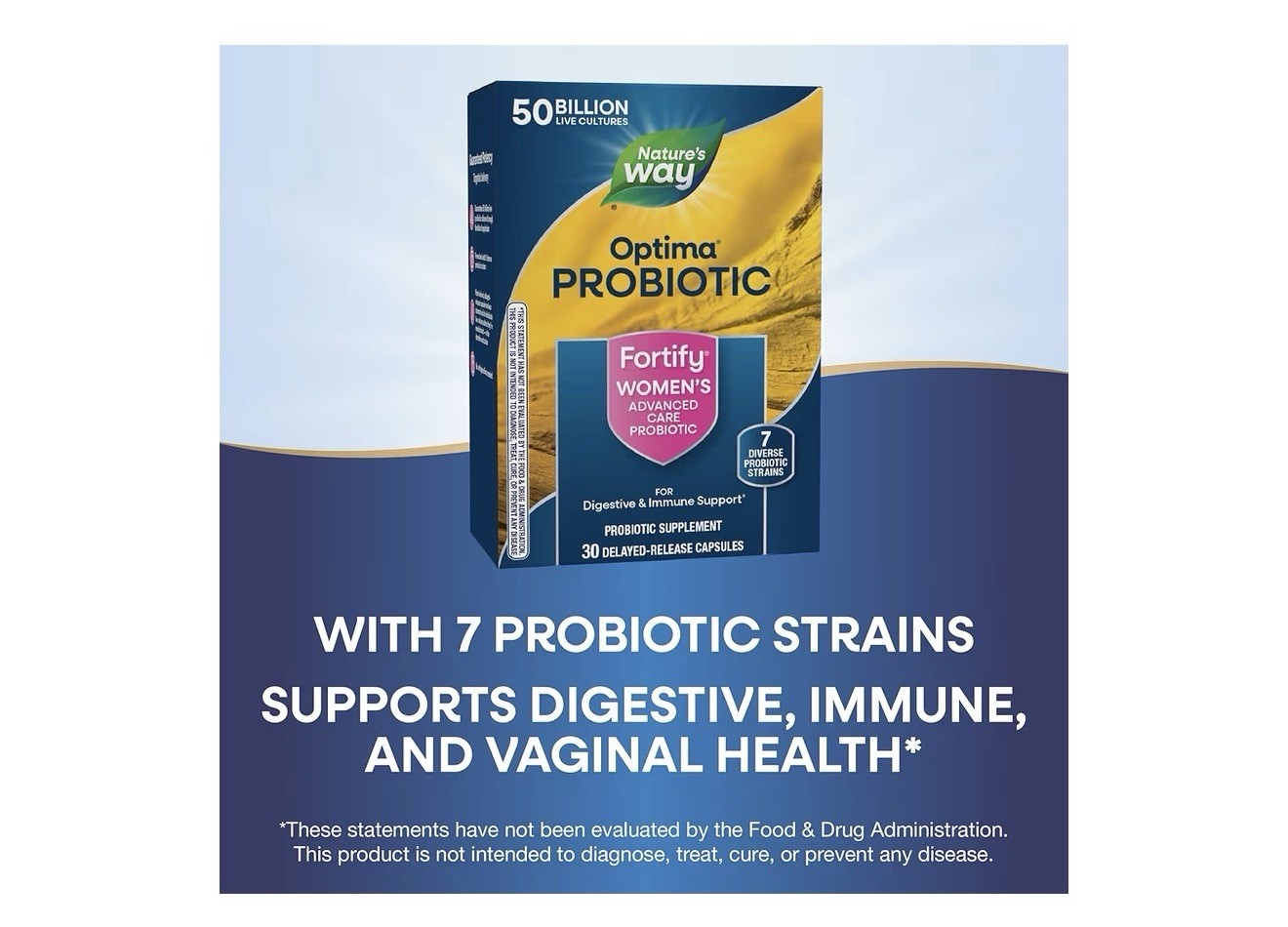 Nature’s Way Fortify Optima Probiotic 50 Bil Live Cultures 30 Capsules EXP 06/27