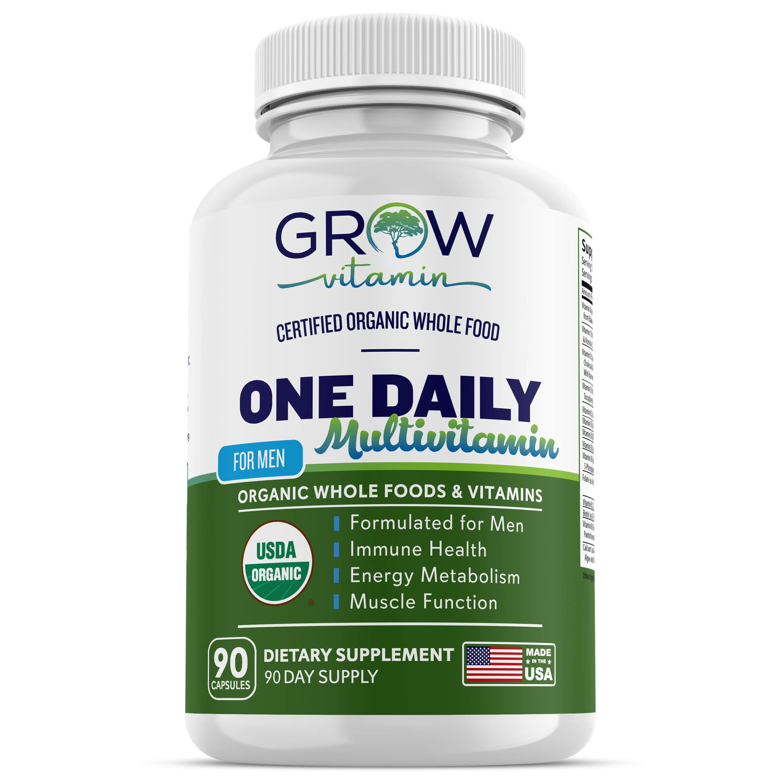 Grow Vitamin One Daily Multivitamin for Men