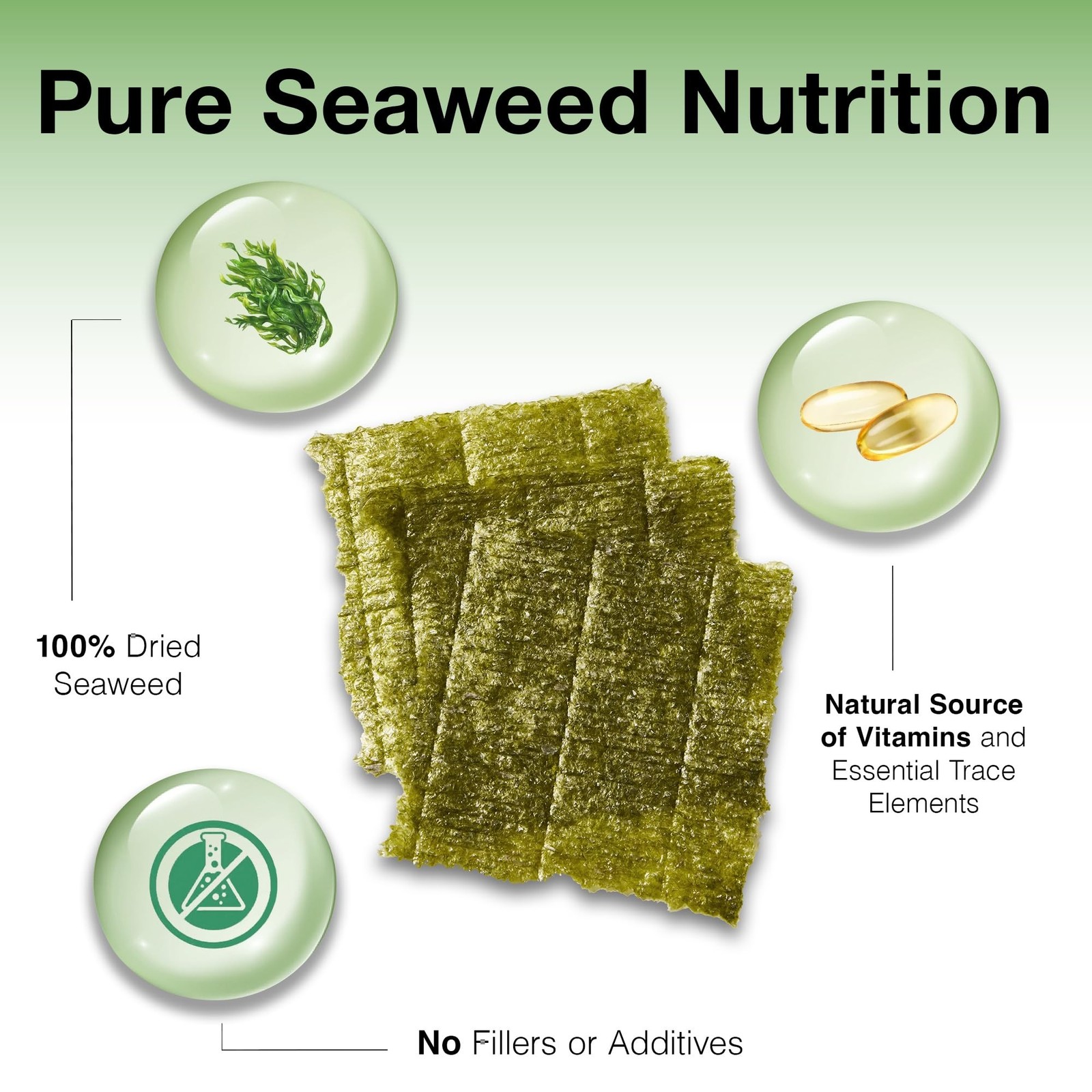 Two Little Fishies Atlsvgs2 Sea Veg-Green Seaweed, 0.4 oz