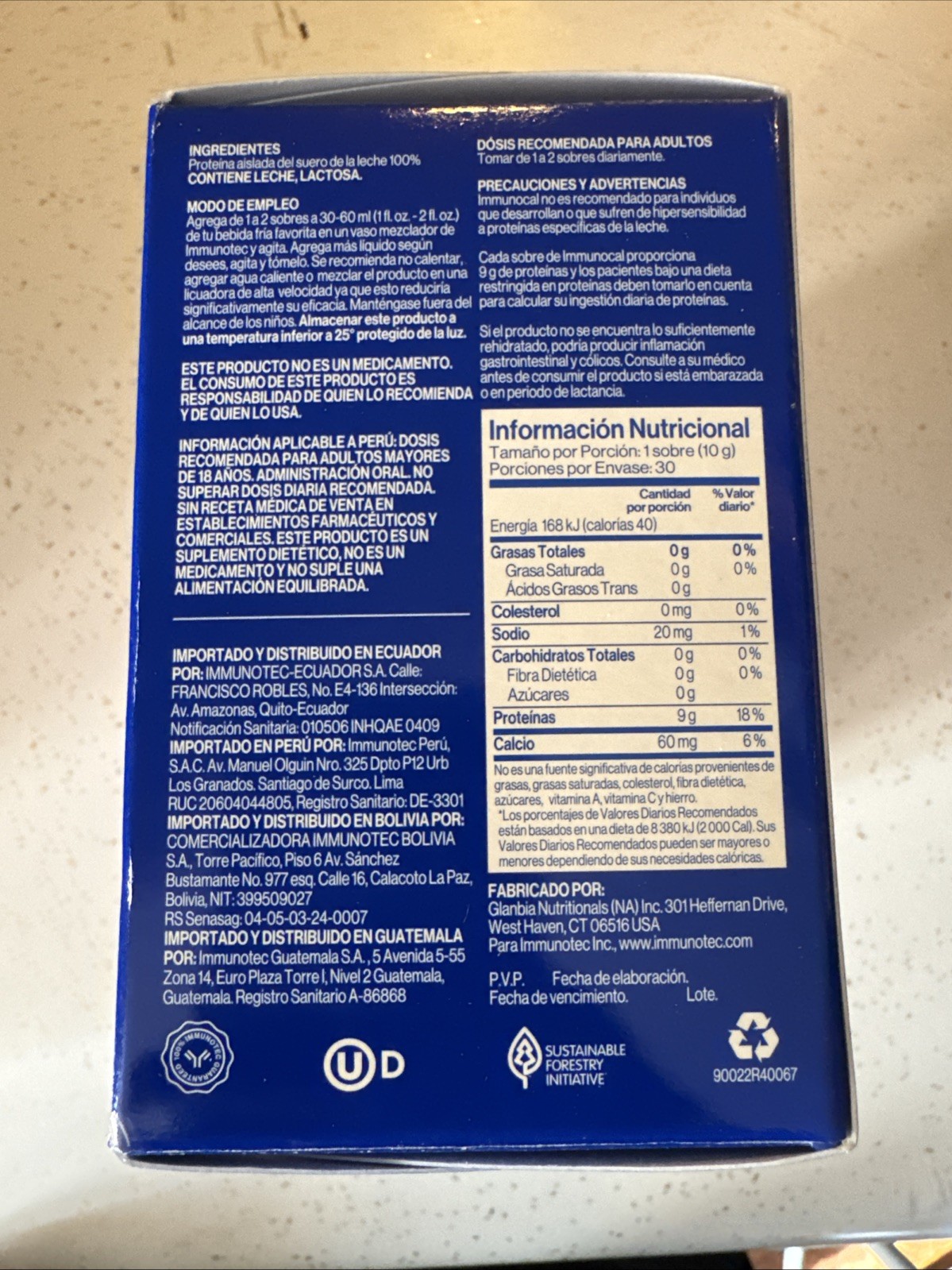 Immunocal Classic Blue Regular Glutathione Precursor, 30 Pouches by Immunotec