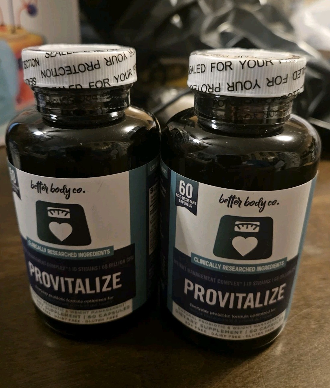 2 PACK Sealed.BB Better Body Company Provitalize Probiotic Capsules – 60 Count