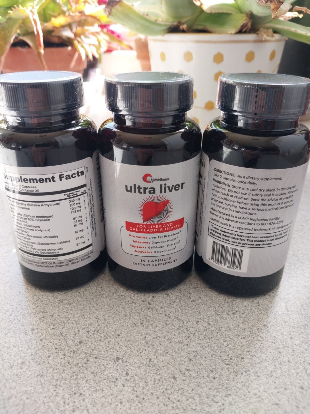 3 Bottles UpWellness Ultra Liver Supplement, Liver Health & Gallbladder Support