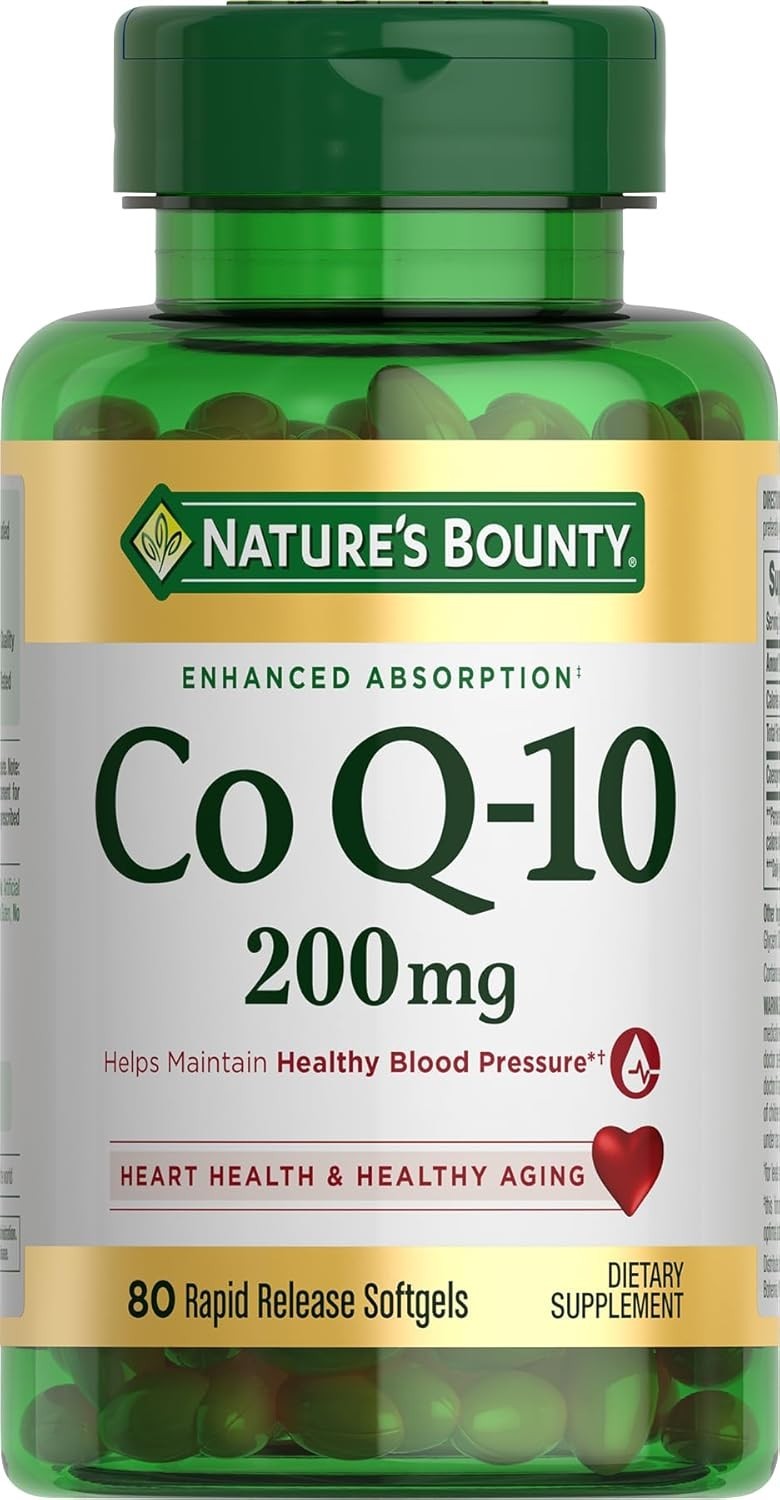 CoQ10 200mg 80 Rapid Release Softgels – Nature’s Bounty Heart Health Support