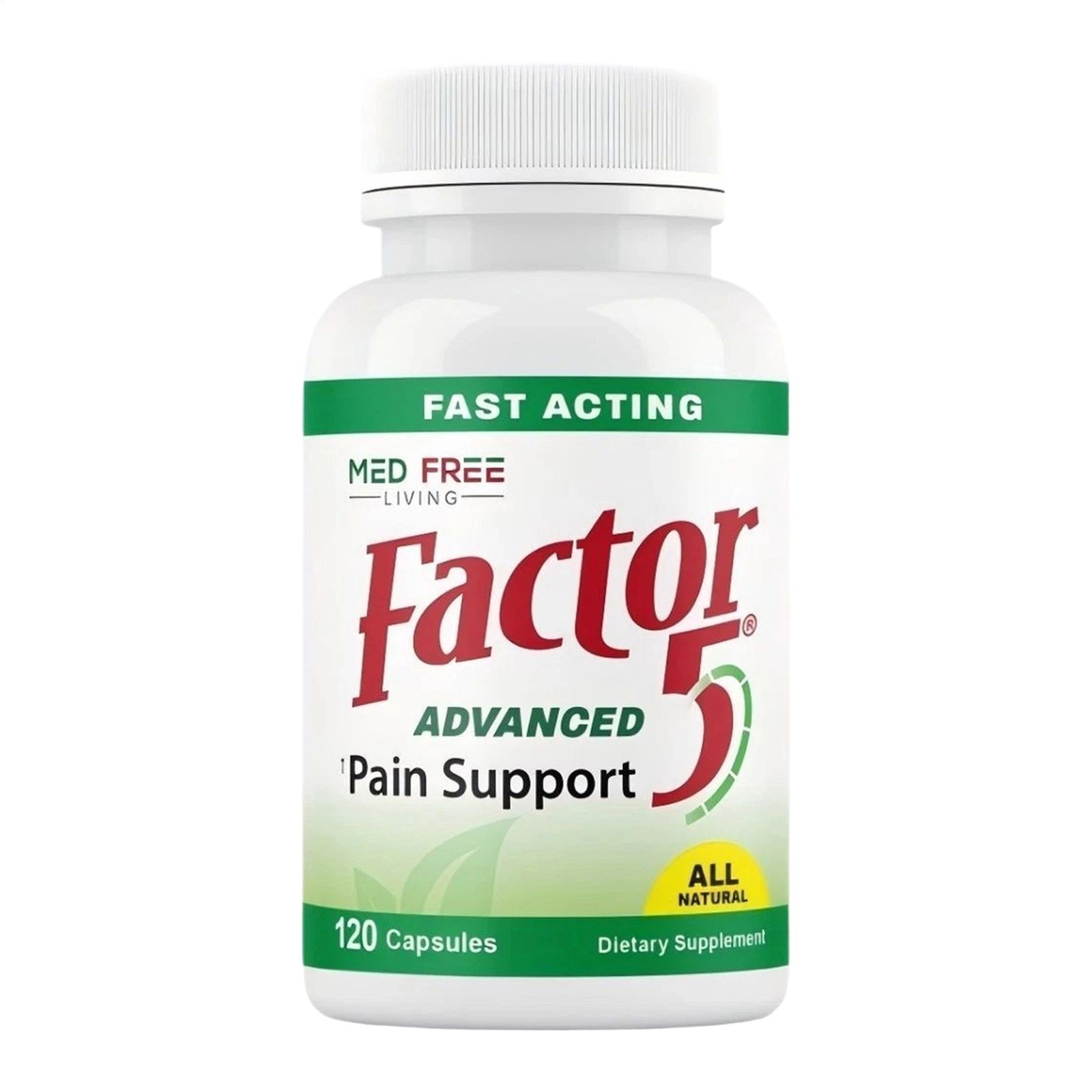 “Med Free Living Factor 5 -Natural Joint & Muscle Help Complex – 120 Capsules V2