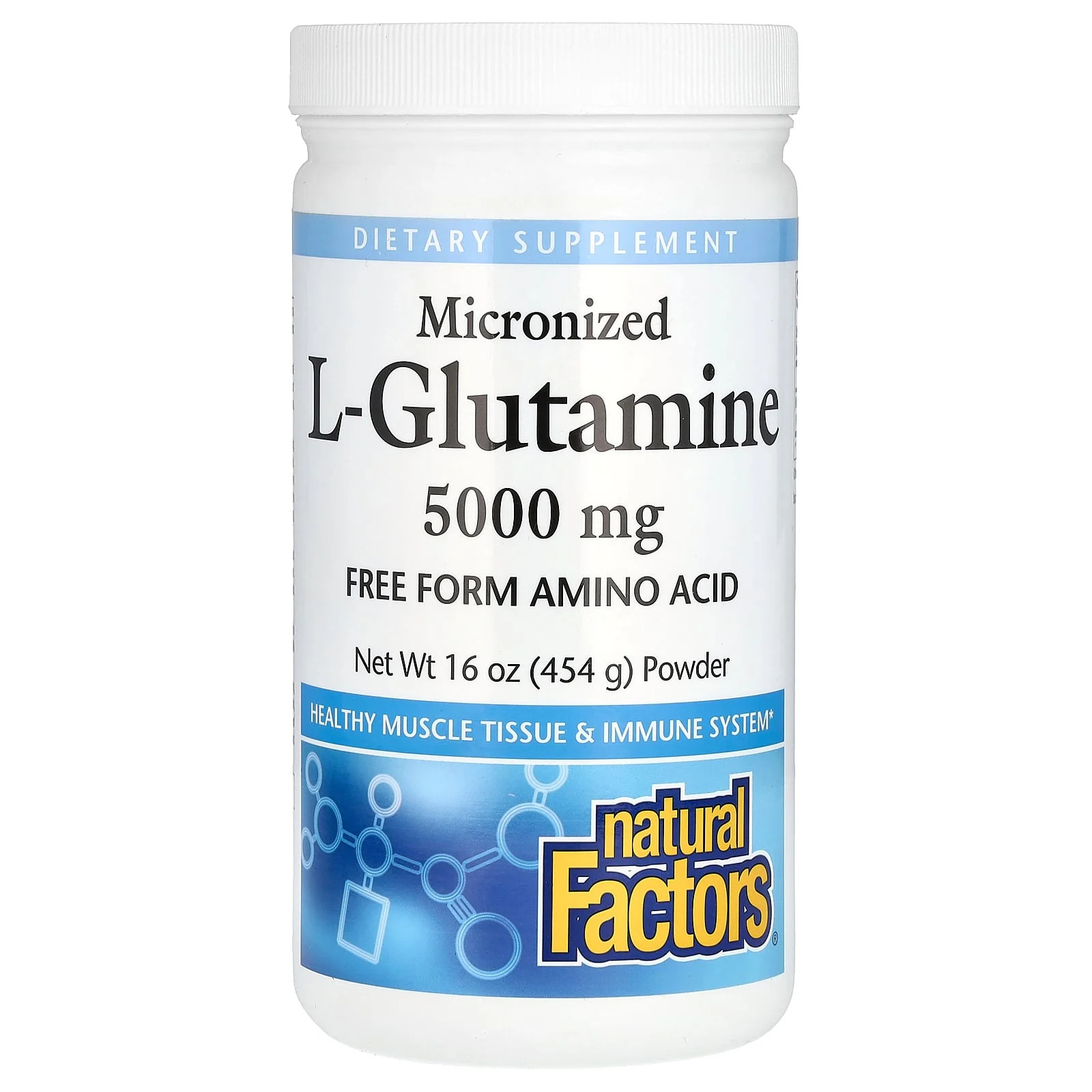 2 X Natural Factors, Micronized L-Glutamine Powder, 16 oz (454 g)