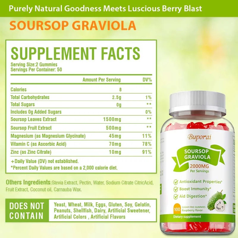 Soursop Graviola 100pcs – Antioxidant, Promotes Cell Regeneration & Repair
