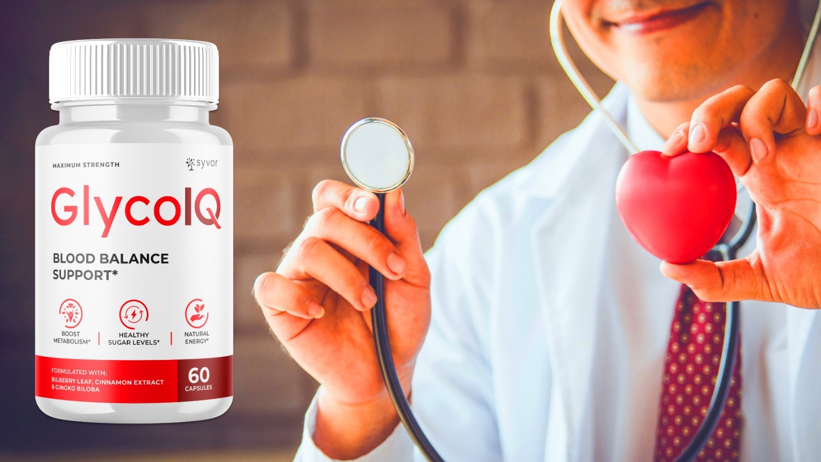 (1 Pack) Glyco IQ Advanced Blood Health Support Supplement GlycoIQ 60 Capsules