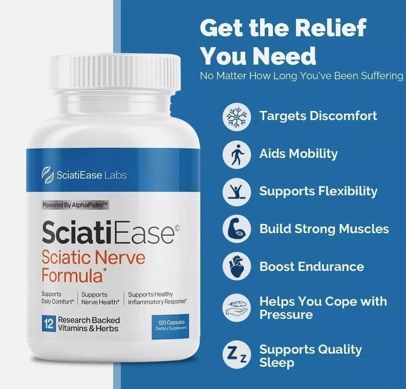 1-3 Bottles SciatiEase Labs Sciati Ease Sciatic Nerve Formula 120 Cap ! Exp 2028