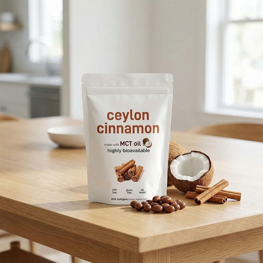 3X Ceylon Equivalent Cinnamon 7,200Mg |300Softgels with MCT Oil|HighlyBioavail`