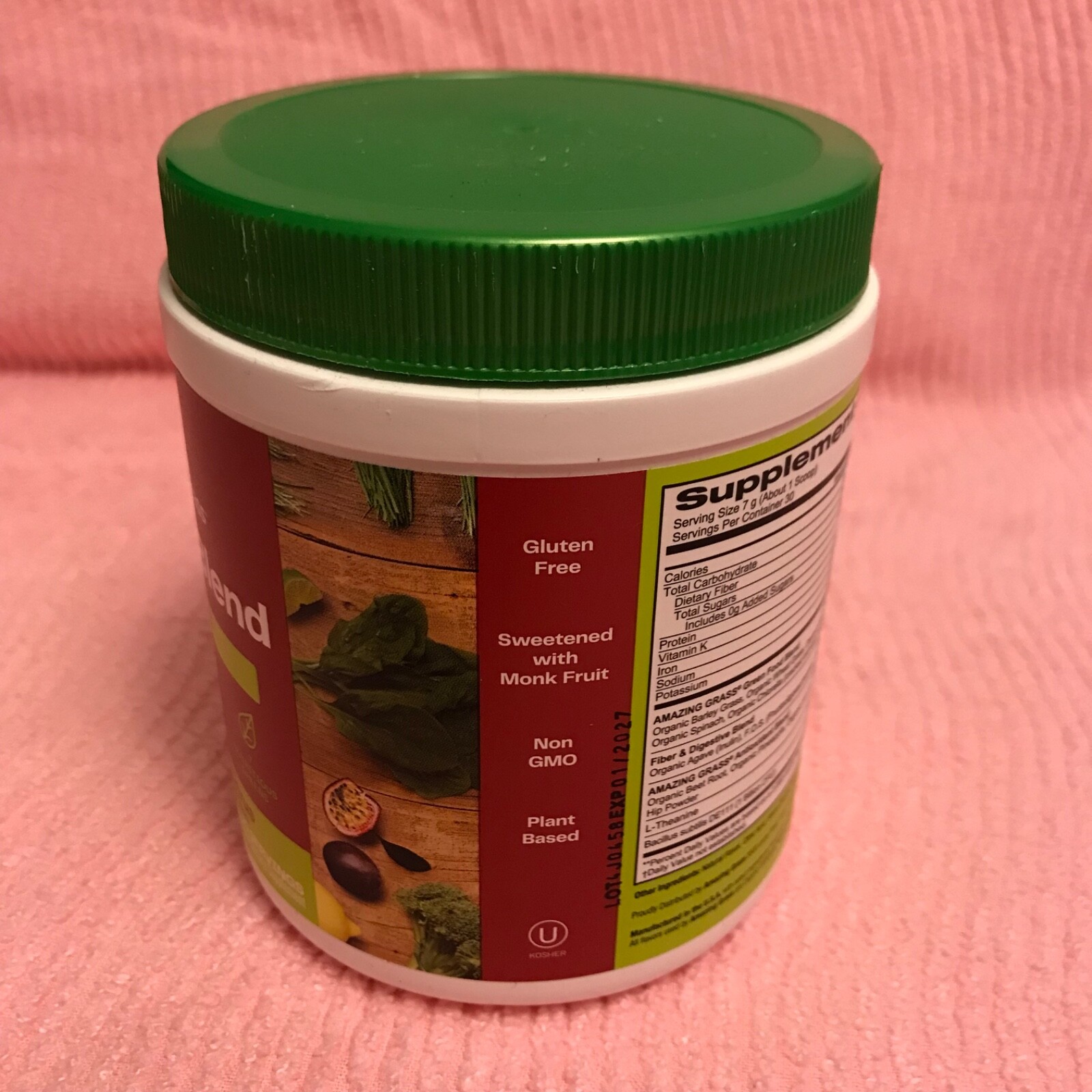 Amazing Grass Greens Blend MOOD Passionfruit Citrus 7.4 oz 30 Servings NEW 2027