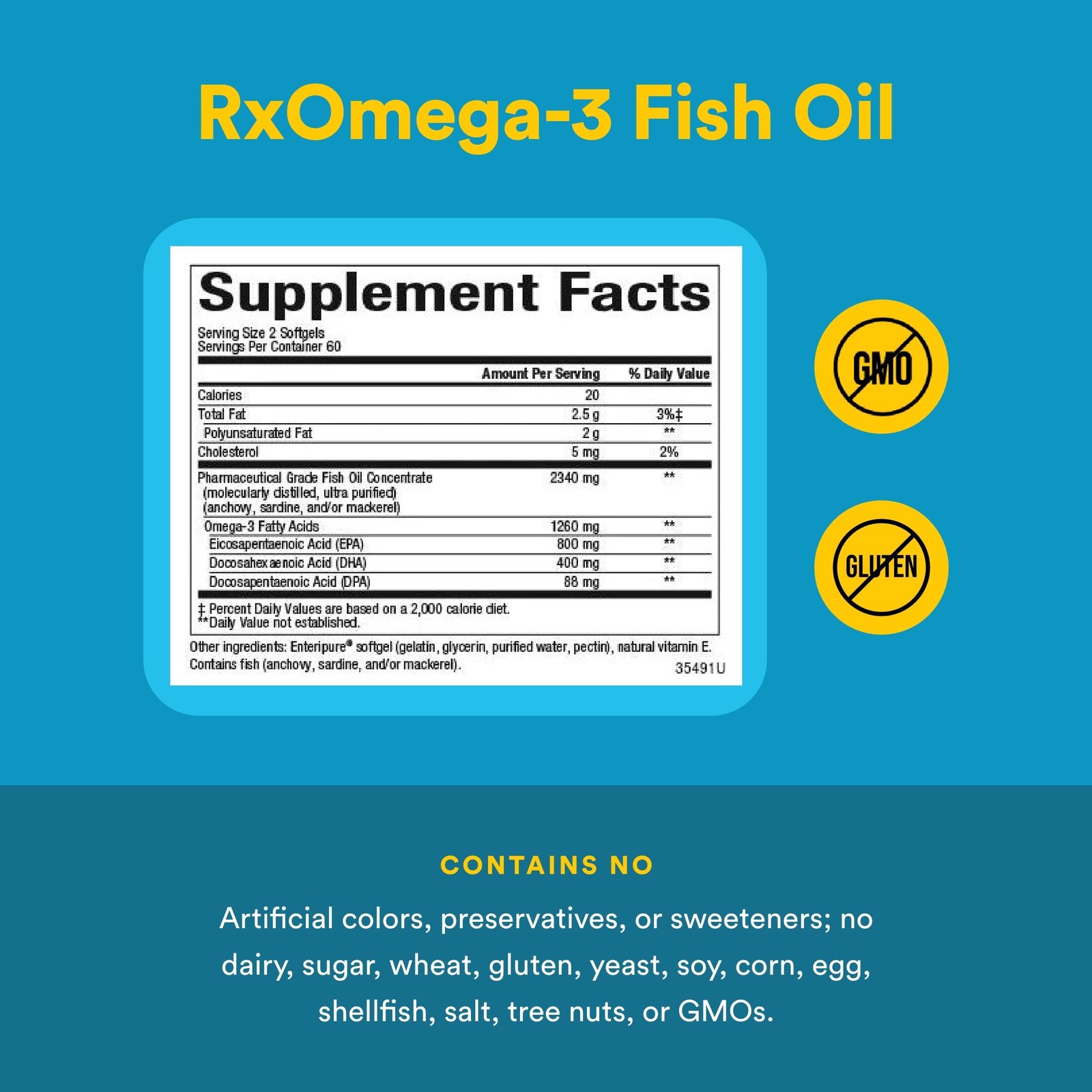 Natural Factors, RxOmega-3 Fish Oil, 240 Count (Pack of 1), Multicolor