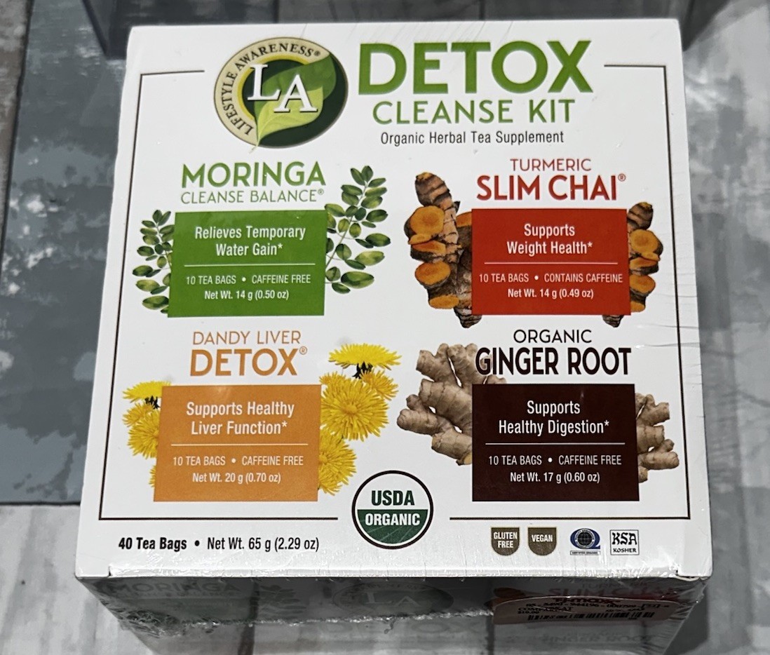 14 Days Weight Loss Kit & Detox Cleanse Kit Assorted, 82 Foiled Tea Bags