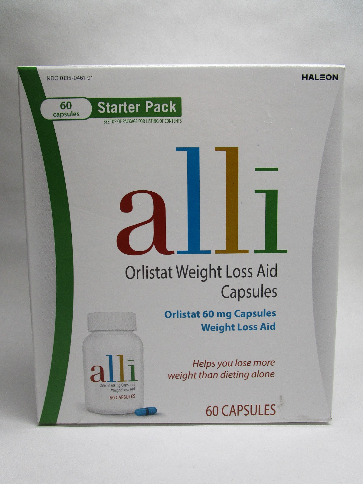 Alli-Orlistat 60mg Weight Loss Aid 60 Capsules Starter Pack Exp 4/27 New/Sealed