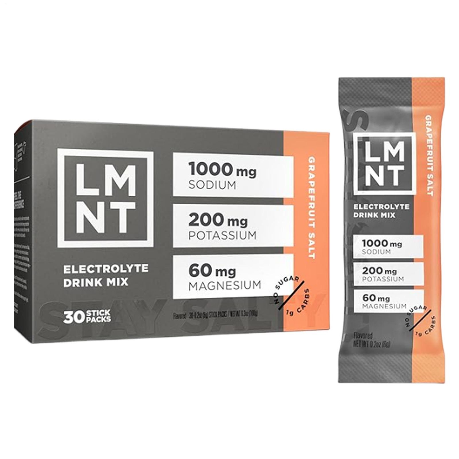 LMNT Electrolytes: 30-Pack Raspberry Salt | Grapefruit | ZERO-Sugar | NEW | Keto